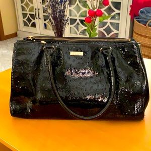 Large black patent leather Kate Spade ♠️ purse!